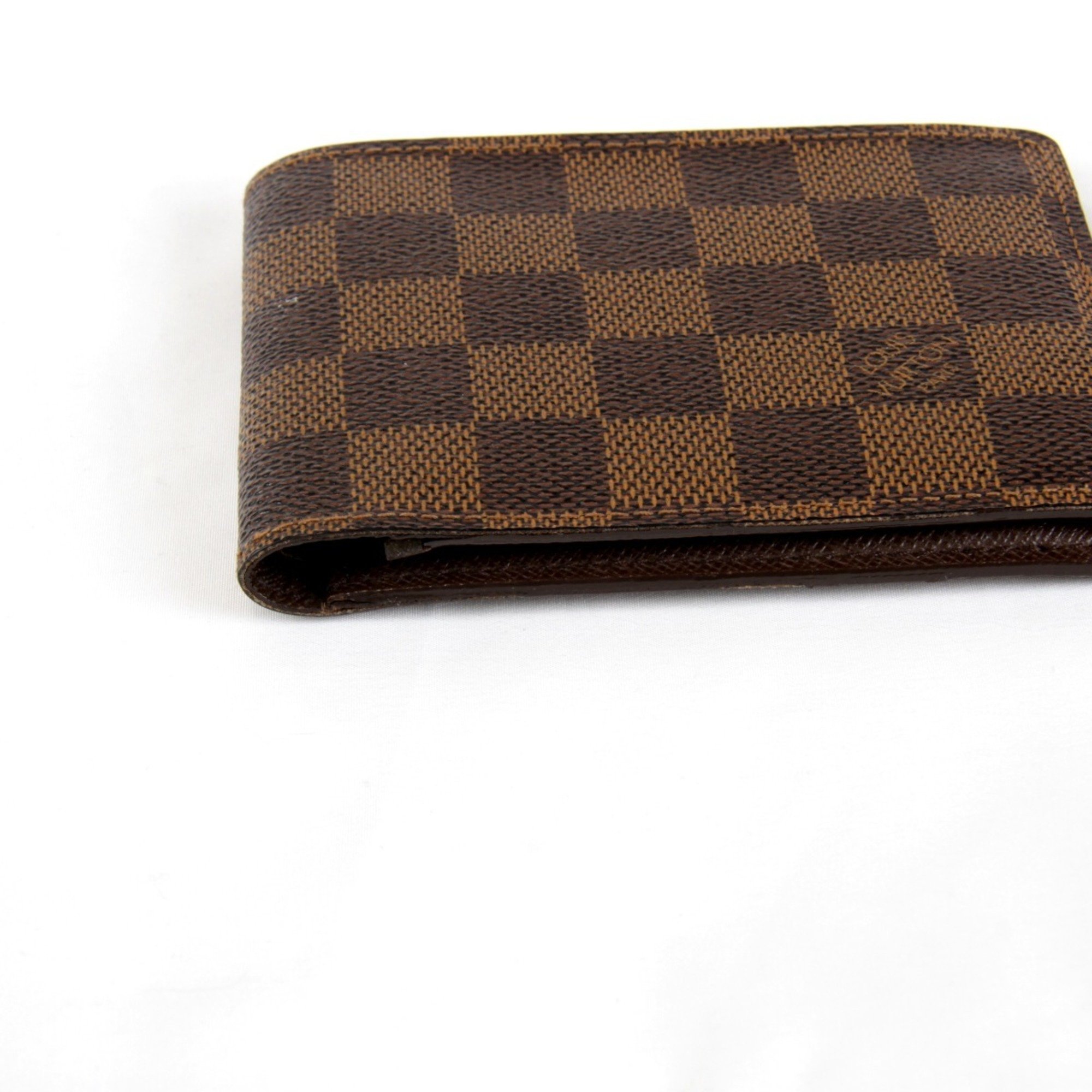 LOUIS VUITTON Louis Vuitton Portefeuille Multiple N60895 Bi-fold Wallet Damier Canvas Brown Women's