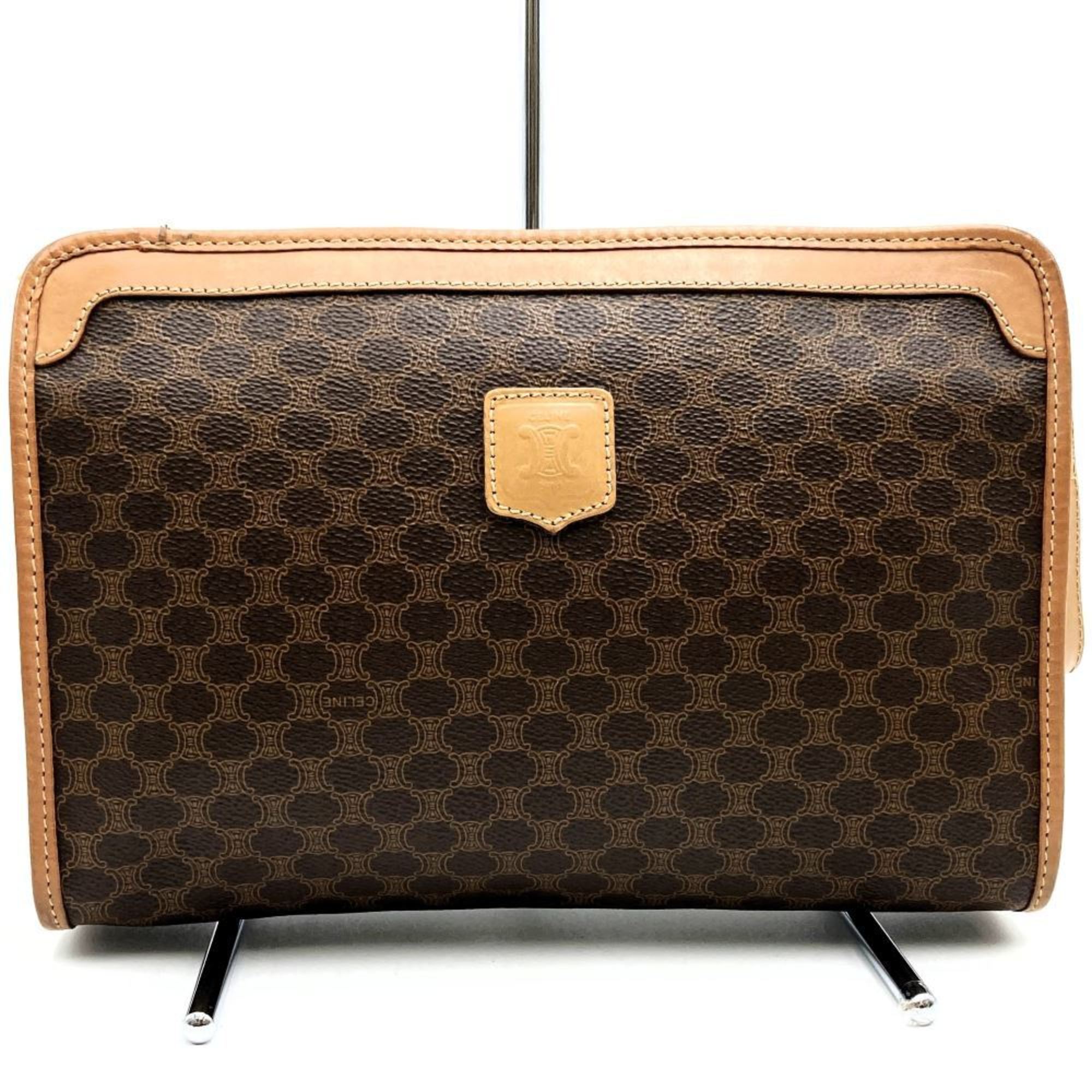 CELINE Macadam clutch bag, second brown, for women and men