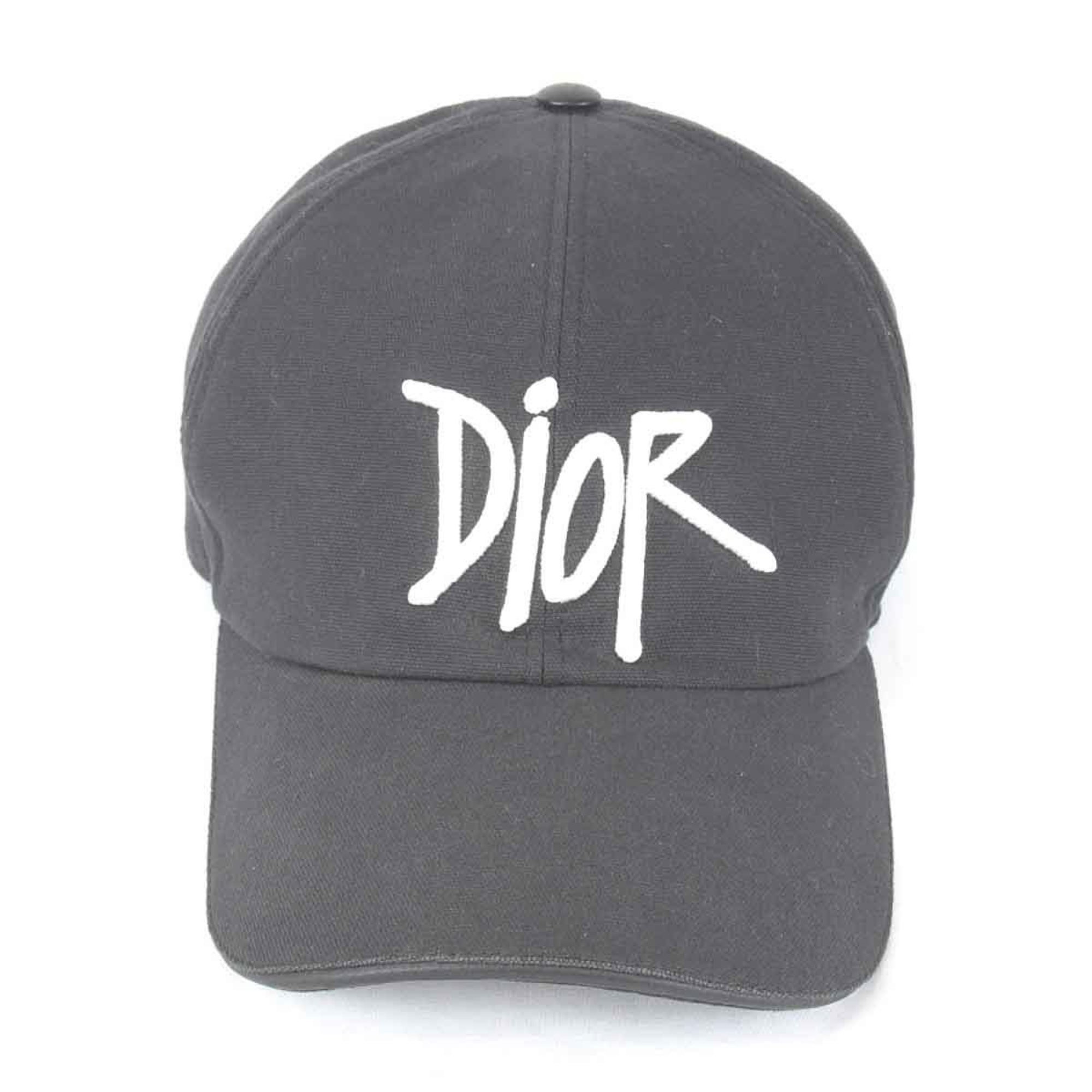 Christian Dior Stussy collaboration cap size L cotton black ladies