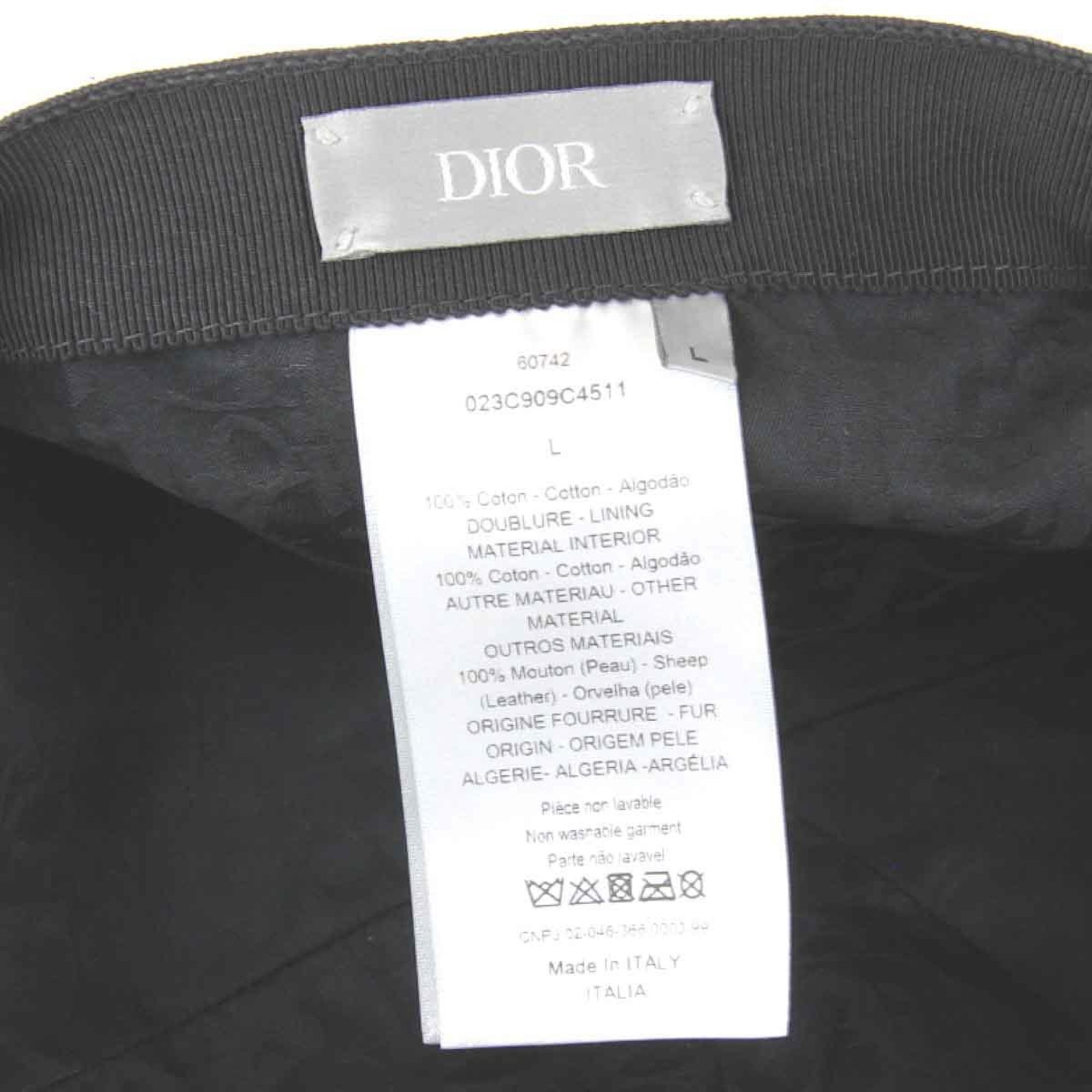 Christian Dior Stussy collaboration cap size L cotton black ladies