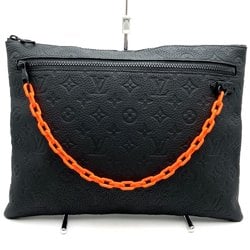 LOUIS VUITTON Louis Vuitton Pochette Clutch Bag Document Case Monogram Taurillon Black M67461 Men's Women's