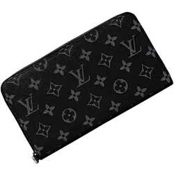 Louis Vuitton Round Long Wallet Zippy Organizer NM f-21638 Black Gray Monogram Eclipse M82081 Canvas IC Tag Response (No Serial Number Engraving) LOUIS VUITTON