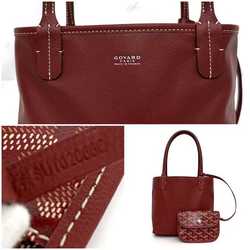 Goyard Tote Bag Ange f-21628 Red Chevroche Calfskin Goyardine Canvas SUT020660 GOYARD Handbag Henribone Reversible Women's Men's