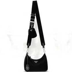 Prada 2-way shoulder bag f-21634 Black Re-Edition 2005 Re-Nylon 1BH204 Nylon 165 PRADA Chain Pouch Bag Crossbody Women's