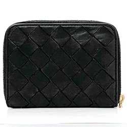 Bottega Veneta Coin Case ec-21504 Black Intrecciato Purse Leather BOTTEGA VENETA Wallet Women Men Compact