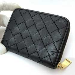 Bottega Veneta Coin Case ec-21504 Black Intrecciato Purse Leather BOTTEGA VENETA Wallet Women Men Compact