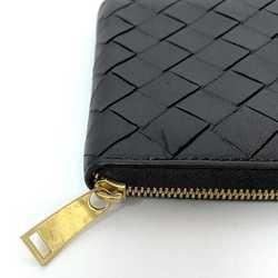 Bottega Veneta Coin Case ec-21504 Black Intrecciato Purse Leather BOTTEGA VENETA Wallet Women Men Compact