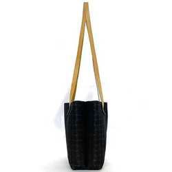 Hermes Shoulder Bag ec-21551 Black Tote Canvas Leather HERMES Women's Retro