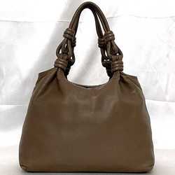 LOEWE Tote Bag ec-21558 Brown Anagram Nappa Leather Soft Handbag Women's