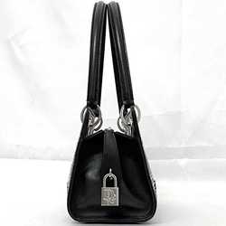 Christian Dior Bag f-21666 Black Lady Leather Studs 05 MA 0073 Charm Handbag Freestanding