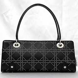 Christian Dior Bag f-21666 Black Lady Leather Studs 05 MA 0073 Charm Handbag Freestanding