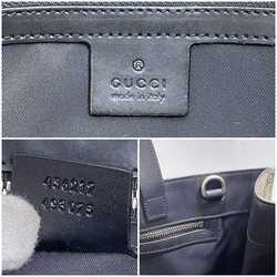 Gucci Tote Bag f-21617 Beige Black GG Supreme 456217 PVC Leather GUCCI Vertical Men's Women's Unisex