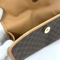 Celine pouch ec-21594 brown macadam PVC leather M/96 CELINE clutch bag flap ladies compact