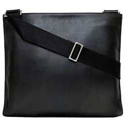 Prada Shoulder Bag ec-21503 Black NERO Leather PRADA Sacoche Men's Women's