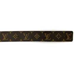 Louis Vuitton Waist Belt Santur LV Initial ec-21534 Brown Black Monogram Taiga Line M9821 95cm Canvas Metal CA1028 LOUIS VUITTON Men's 40mm