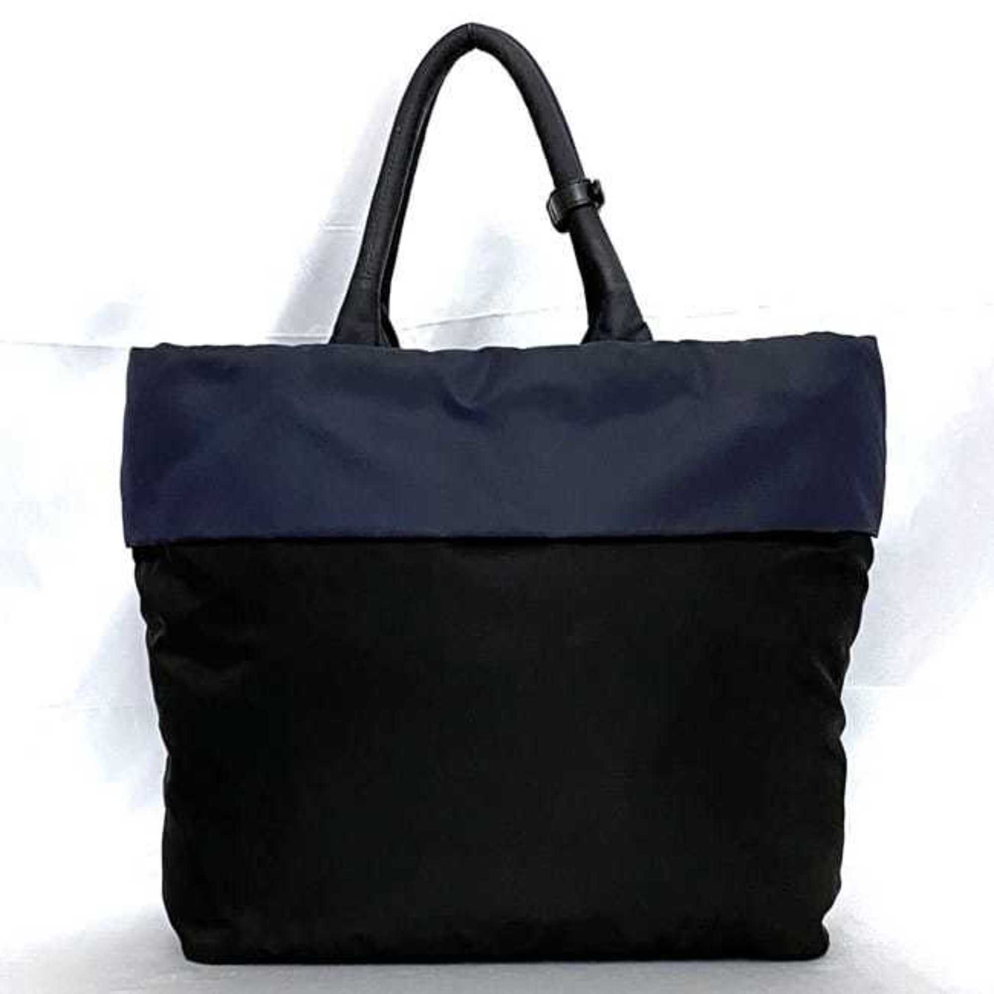 Prada 2-way bag ec-21491 Black Navy NERO BLEU Tessuto Double B4521V Shoulder Nylon Leather PRADA Men's Women's