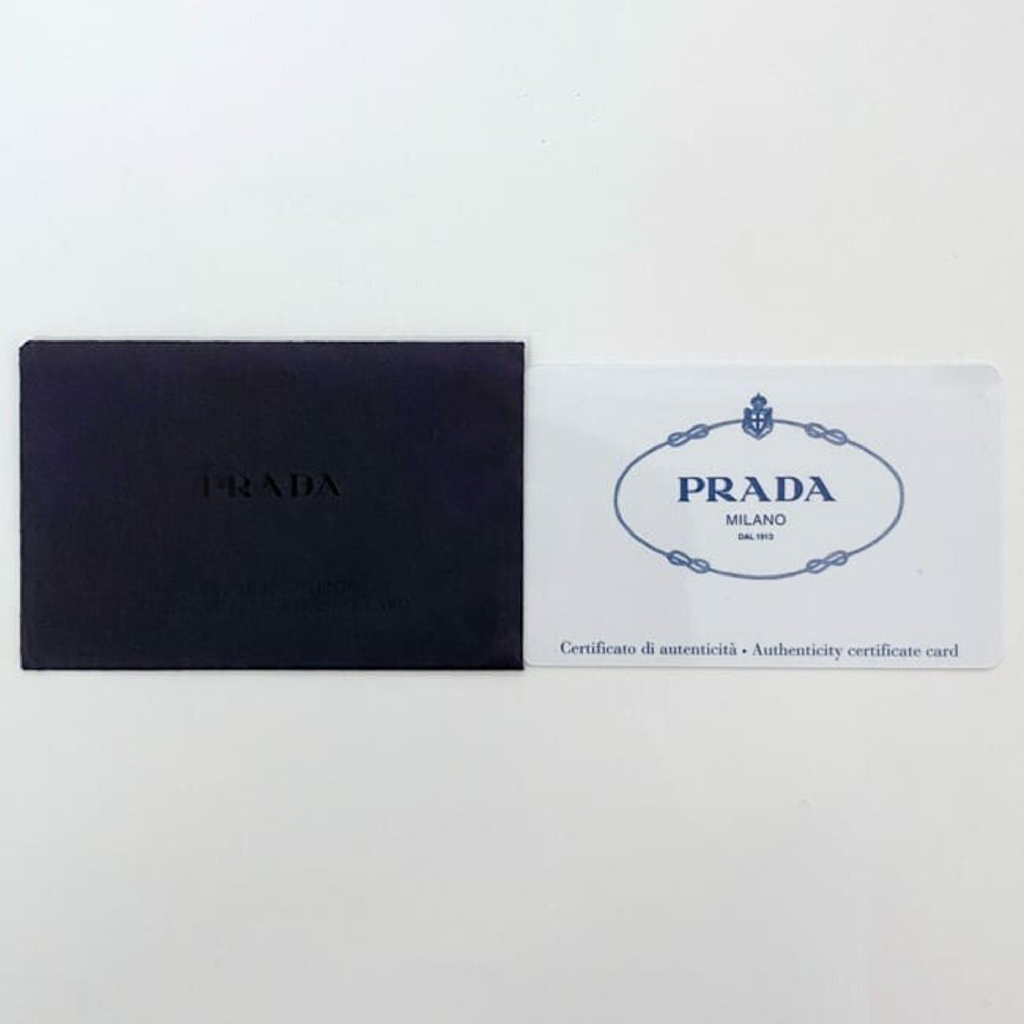 Prada pouch ec-21532 beige brown TABACCO VELA 1N0693 nylon 42 PRADA Vela plate ladies case