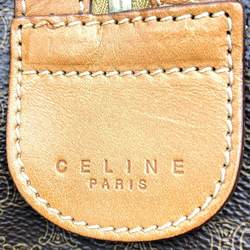 CELINE Macadam Boston Bag Leather Brown Women's