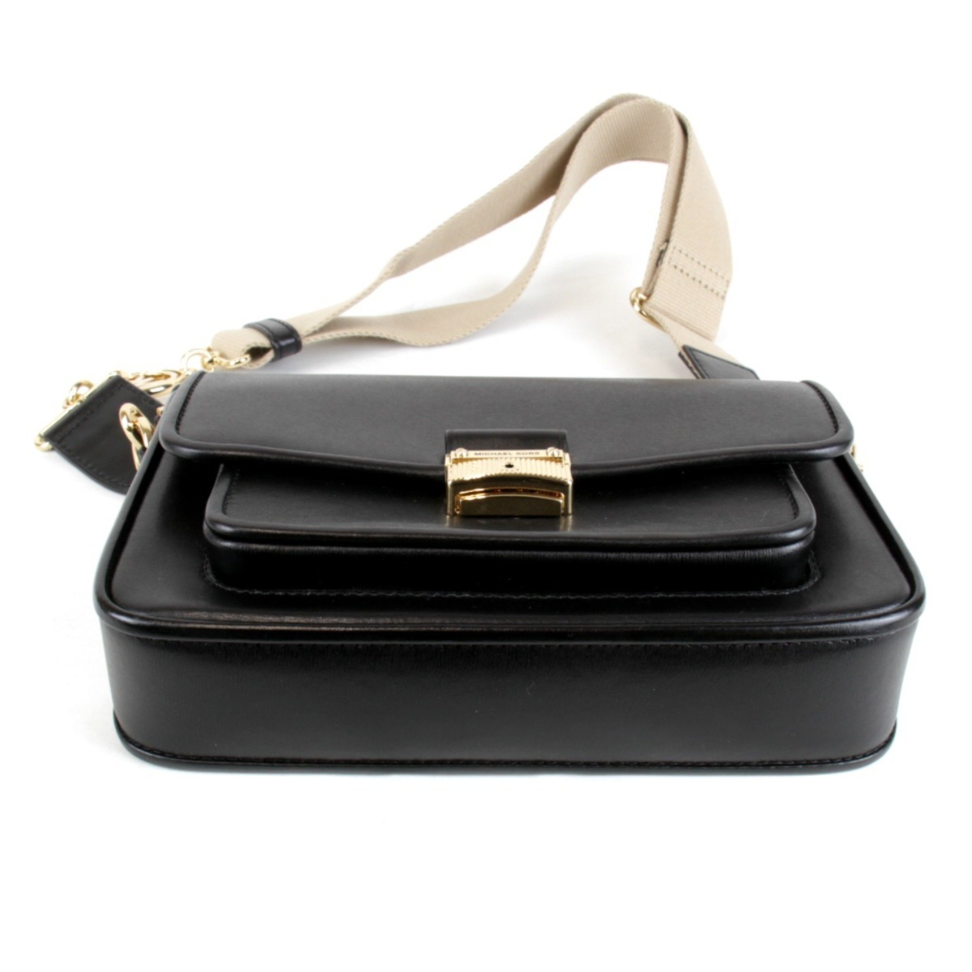 Michael Kors 2way Shoulder Bag Leather Black Women's