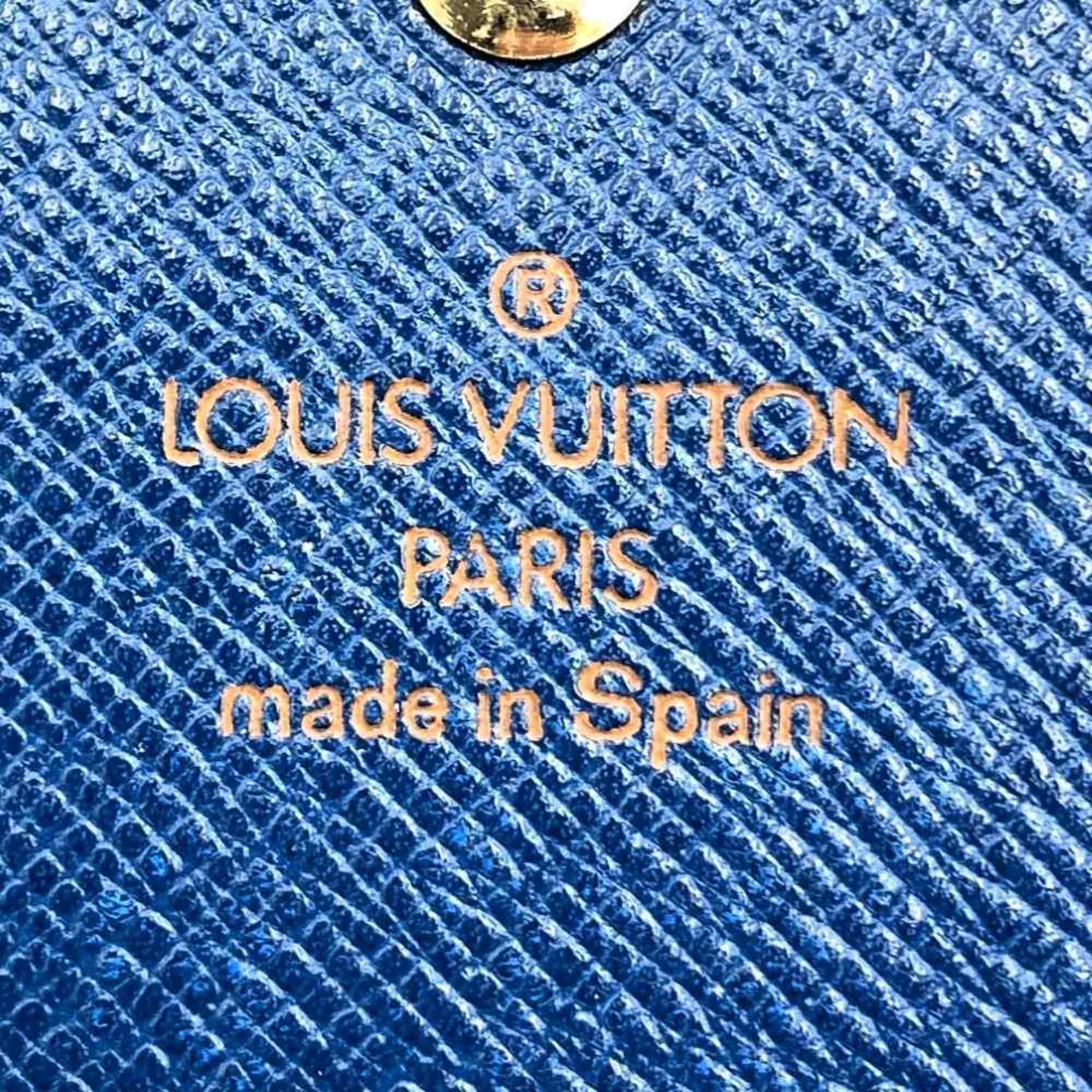 LOUIS VUITTON Louis Vuitton Portefeuille Sarah Long Wallet Epi Leather Blue M63572 Women's Men's