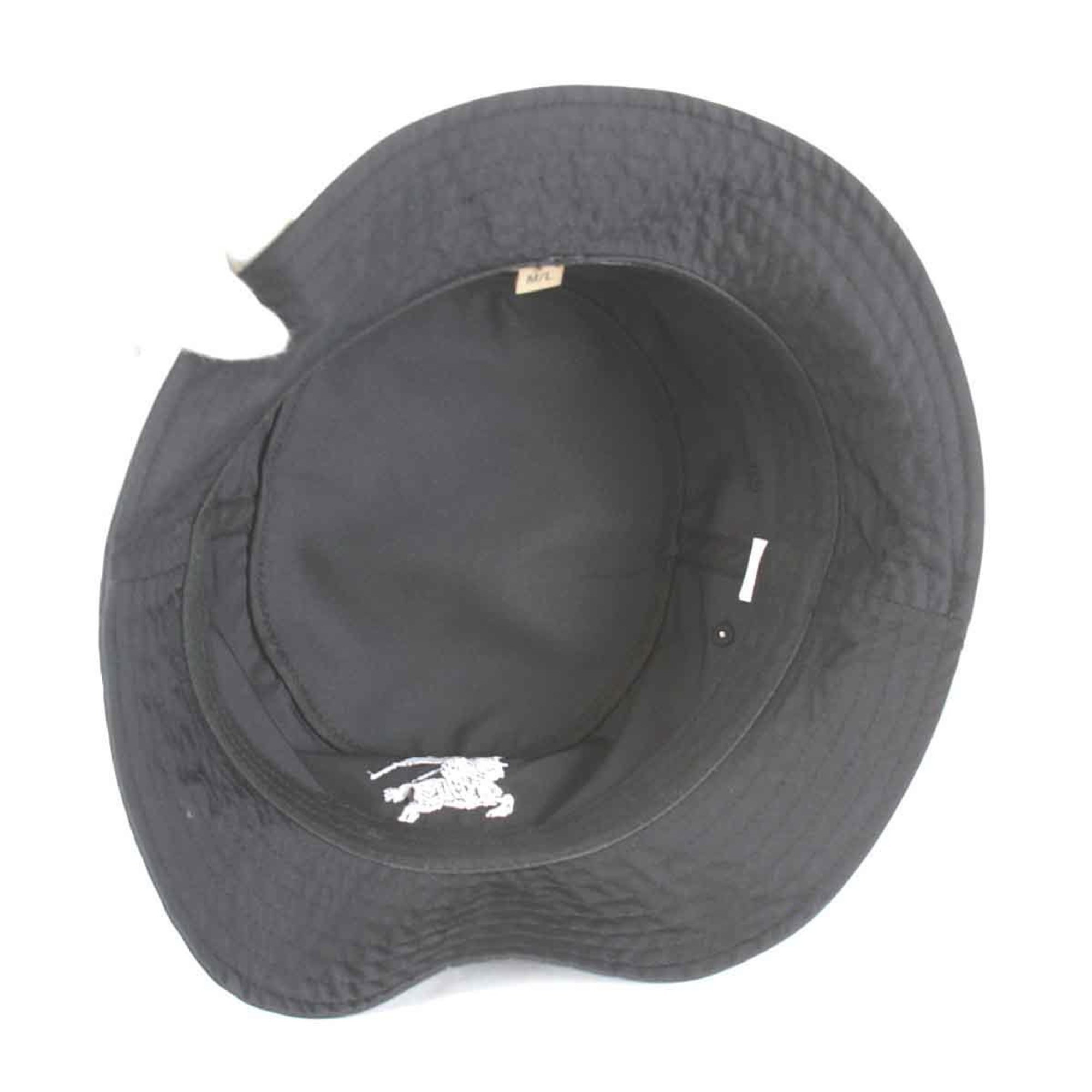 BURBERRY Supreme Bucket Hat M/L Nylon Style Black Women's