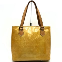 LOUIS VUITTON Louis Vuitton Houston Handbag Monogram Vernis Beige Yellow M91004 Women's