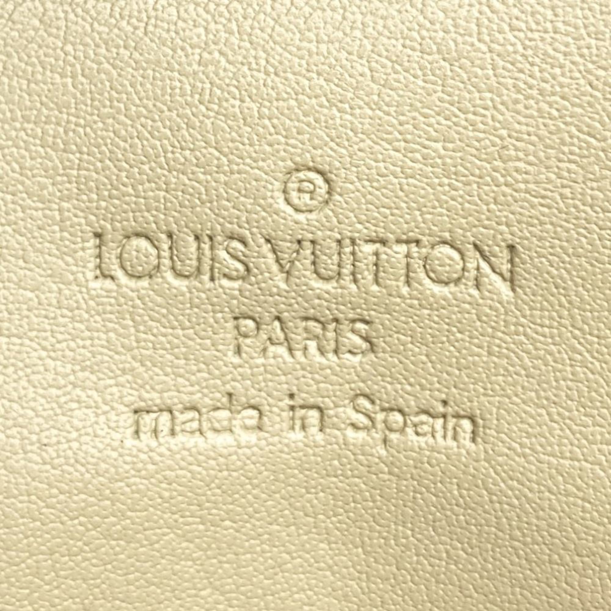 LOUIS VUITTON Louis Vuitton Houston Handbag Monogram Vernis Beige Yellow M91004 Women's