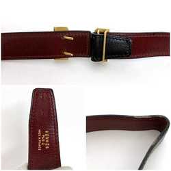 Hermes Belt ec-21509 Black Bordeaux Constance ~75cm Leather Box Calf ○N Stamp HERMES Women's Buckle