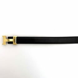 Hermes Belt ec-21509 Black Bordeaux Constance ~75cm Leather Box Calf ○N Stamp HERMES Women's Buckle