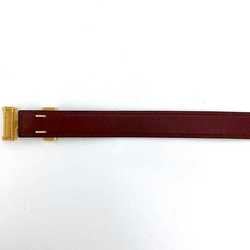 Hermes Belt ec-21509 Black Bordeaux Constance ~75cm Leather Box Calf ○N Stamp HERMES Women's Buckle