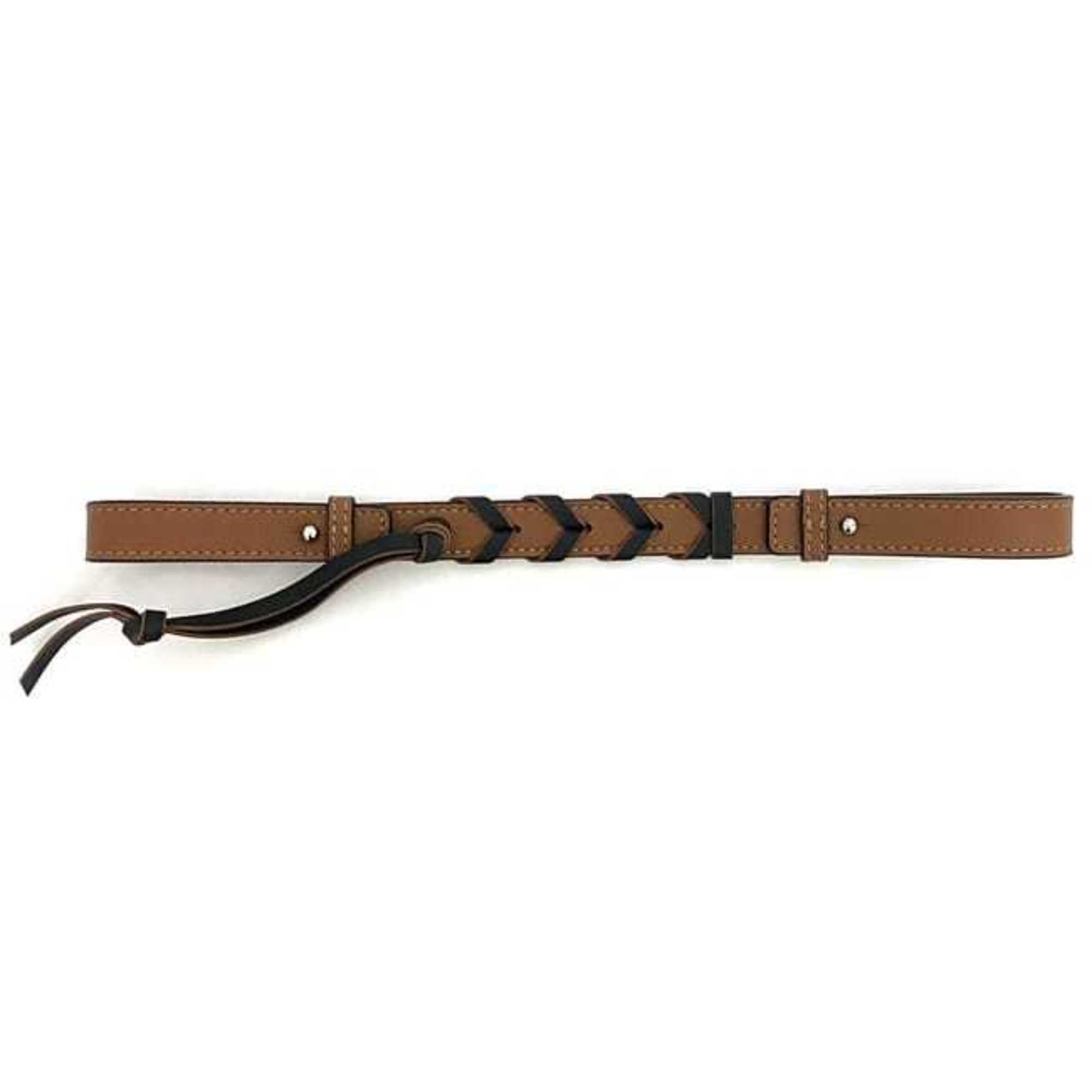 LOEWE Handle Short ec-21538 Brown Braided Leather 182206 Shoulder Attachment Strap Replacement Women's Unisex