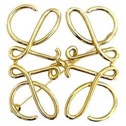 LOEWE Brooch ec-21473 Gold Anagram GP Cloisonne Pin for Women