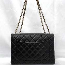 Chanel Shoulder Bag Deca Matelasse f-21614 Black Lambskin Leather 3rd Series CHANEL Coco Mark Chain Flap Turnlock Women's