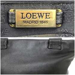 LOEWE Shoulder Bag ec-21655 Black Anagram Leather Soft Women's Men's Tote