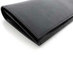 Prada Bi-fold Long Wallet f-21482 Black NERO M836 Saffiano Leather PRADA Vertical Folding Women Men Unisex