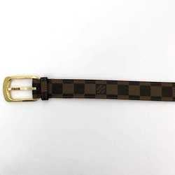 Louis Vuitton Belt Santur Ellipse ec-21507 Brown Damier Ebene M6995 82cm Canvas CT4057 LOUIS VUITTON Women's Gold Buckle Circle