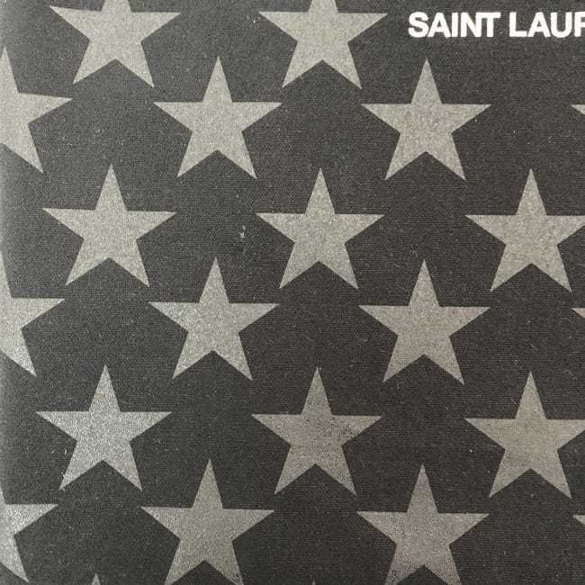 Saint Laurent Tote Bag ec-21485 Black Grey STARS TOTE Star Canvas SAINTO LAURENT PARIS Eco Women's