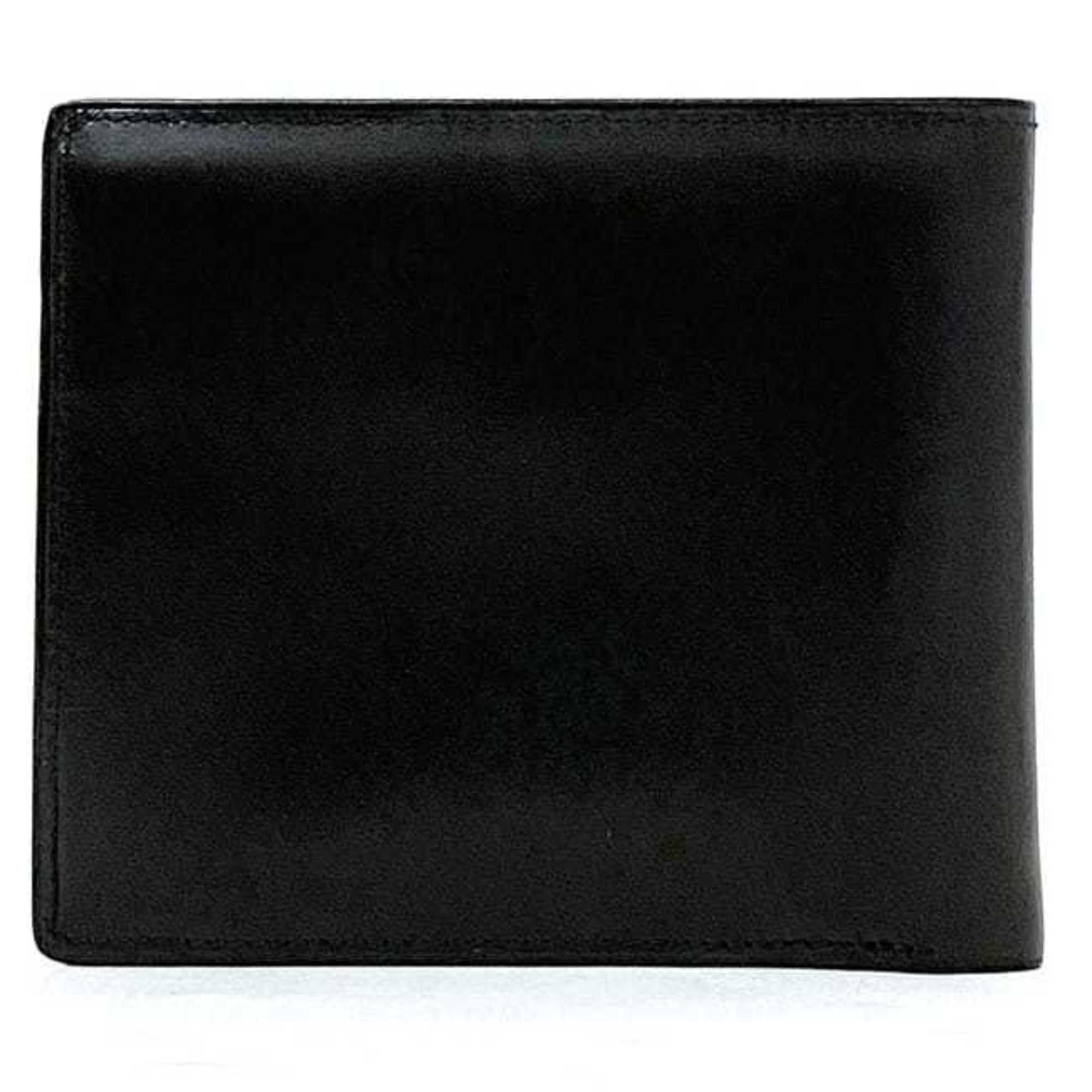 Dunhill bi-fold wallet ec-21508 black chelsea leather dunhill compact men's