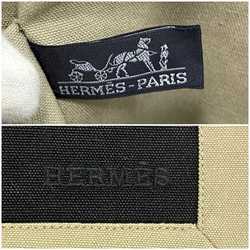 Hermes Clutch Bag Tapi de Sel ec-21625 Grey Beige Canvas HERMES Flap Embroidery Women's Men's Bag-in-Bag