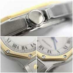 Cartier Watch Octagon f-21567 Silver Gold Ivory 187902 Women's SS K18 Quartz Battery Operated