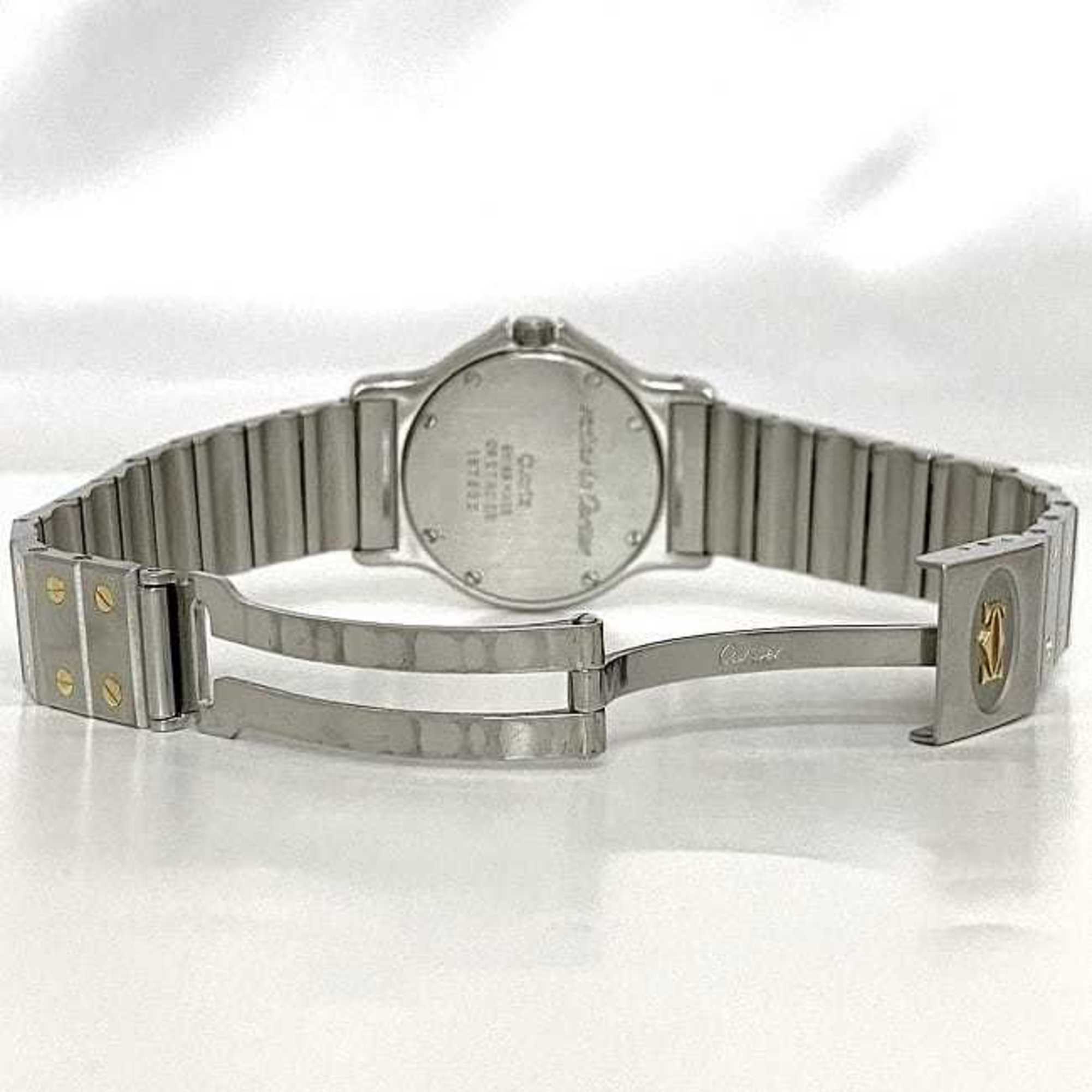 Cartier Watch Octagon f-21567 Silver Gold Ivory 187902 Women's SS K18 Quartz Battery Operated