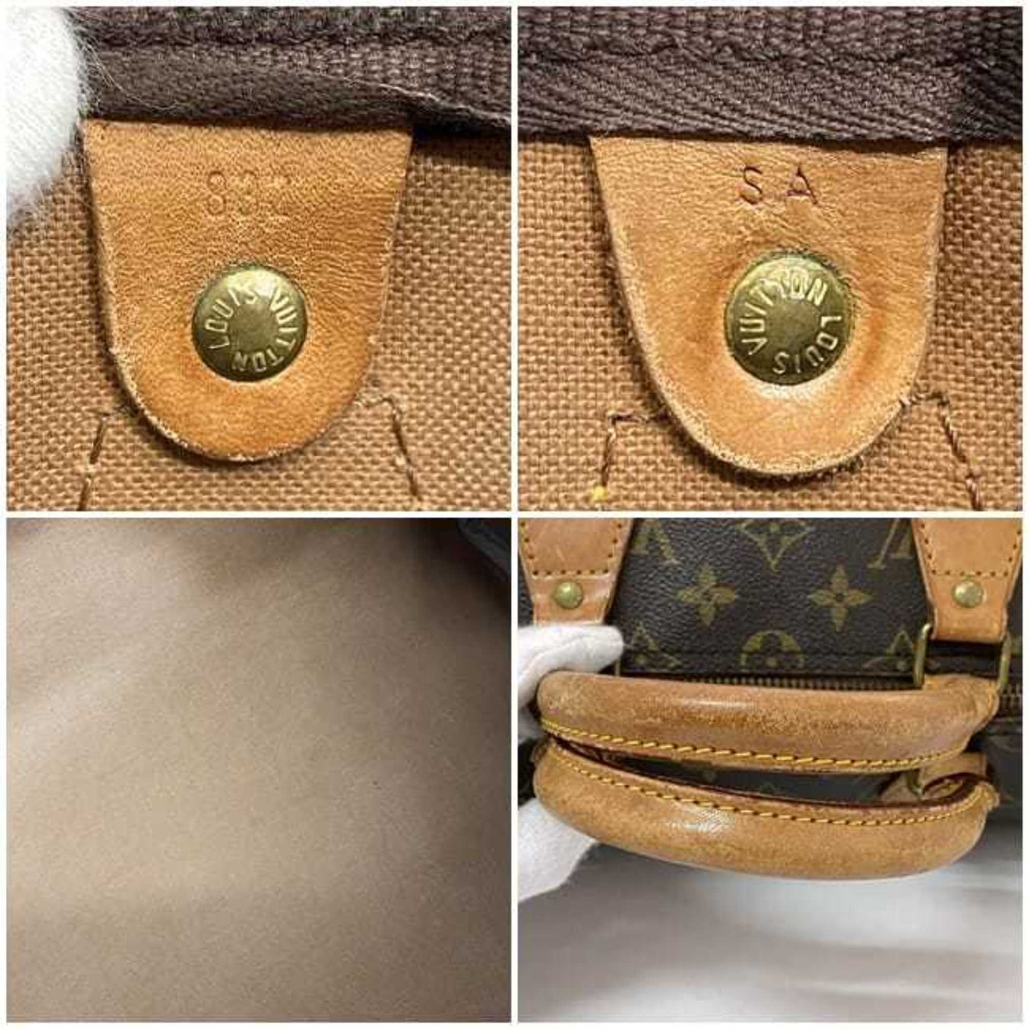 Louis Vuitton Boston Bag Speedy 35 f-21672 Brown Monogram M41524 Handbag Canvas Tanned Leather 832 SA LOUIS VUITTON