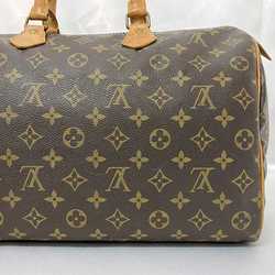 Louis Vuitton Boston Bag Speedy 35 f-21672 Brown Monogram M41524 Handbag Canvas Tanned Leather 832 SA LOUIS VUITTON