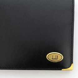 Dunhill bi-fold long wallet ec-21639 black chelsea leather dunhill men's