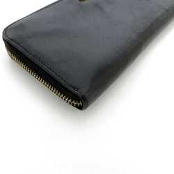 Miu Miu Miu L-shaped long wallet ec-21633 black leather GP miu women's