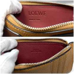 LOEWE Coin Case ec-21635 Brown Anagram C660Z40X04 Card Holder Leather 2261815 L-Shaped Wallet Purse Compact