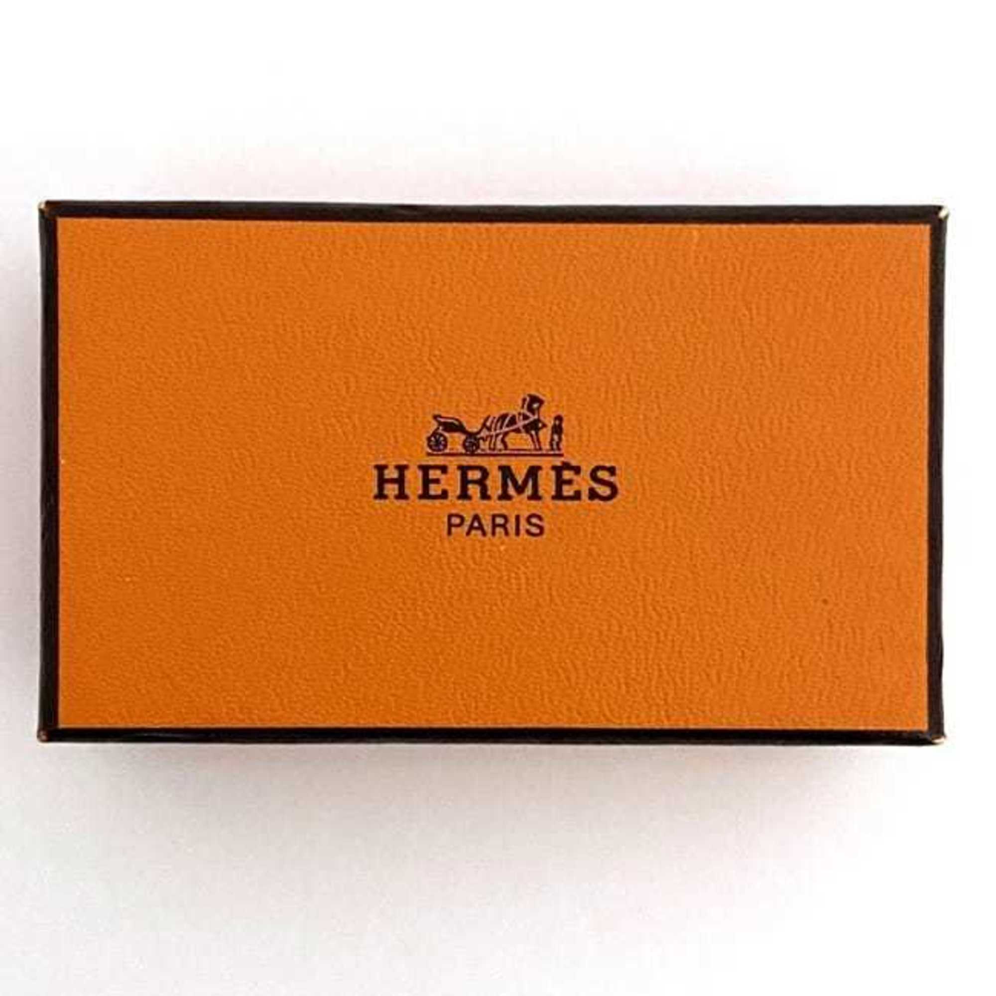 Hermes Earrings ec-21464 Gold GP Cloisonne HERMES Women's Flower Retro