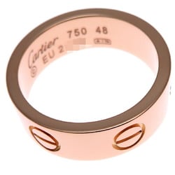 Cartier #48 Love Ladies Ring, 750 Pink Gold, Size 8