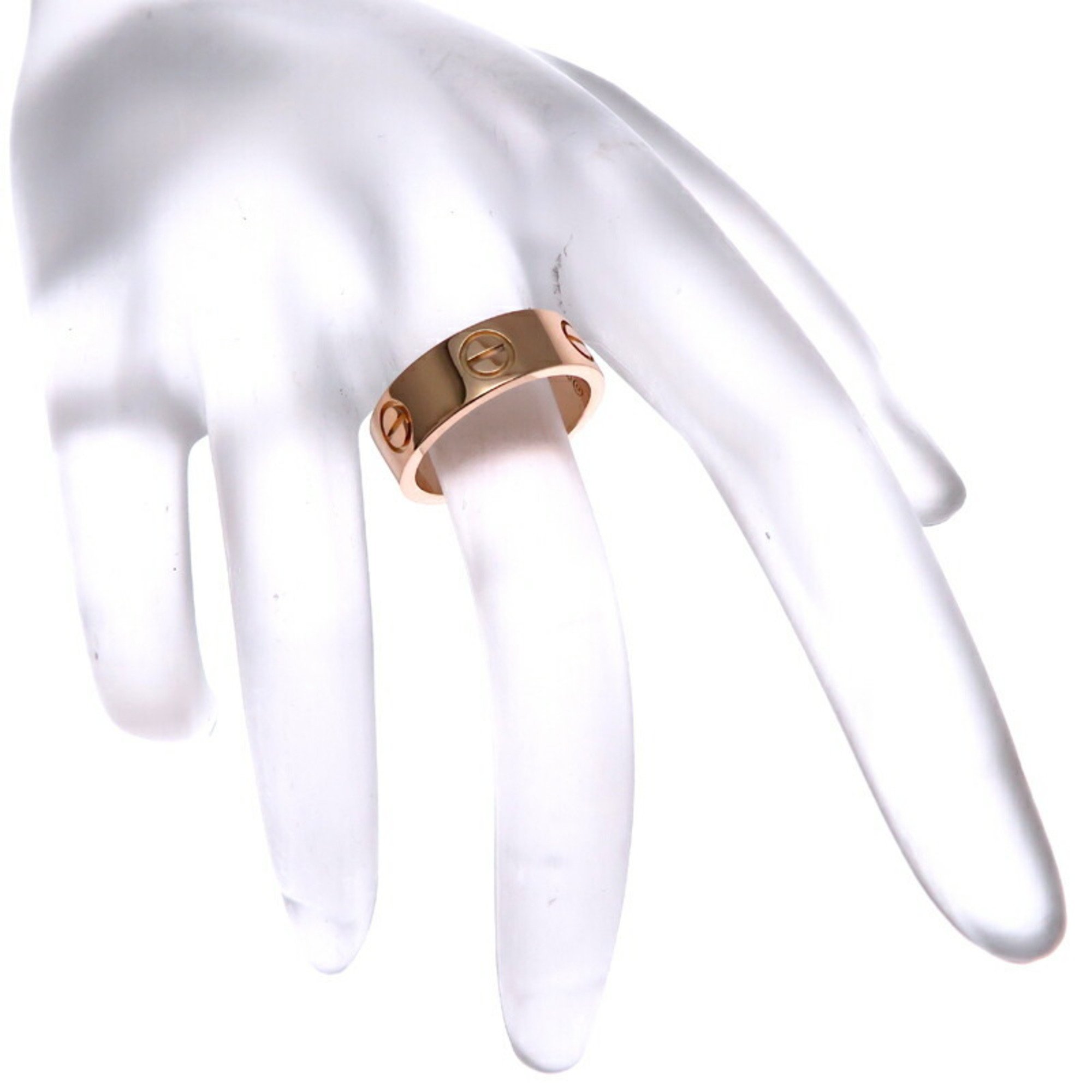 Cartier #48 Love Ladies Ring, 750 Pink Gold, Size 8