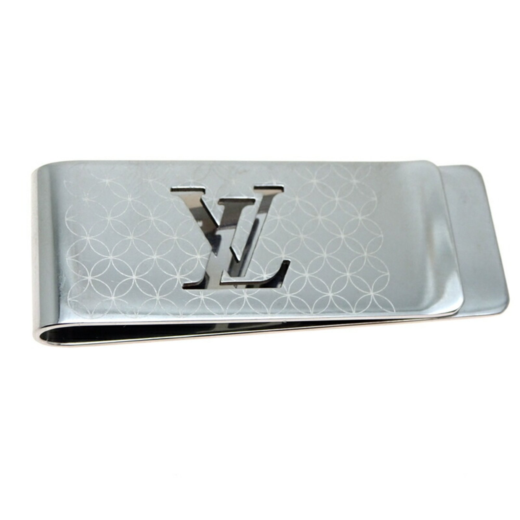 Louis Vuitton Bill Clip Champs Elysees Men's Money M65041 Stainless Steel Silver